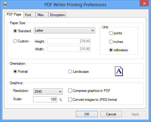Windows 8 PDF Writer