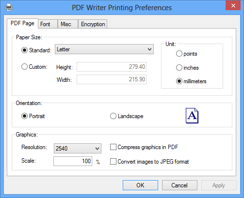 Cute Pdf Writer Printer